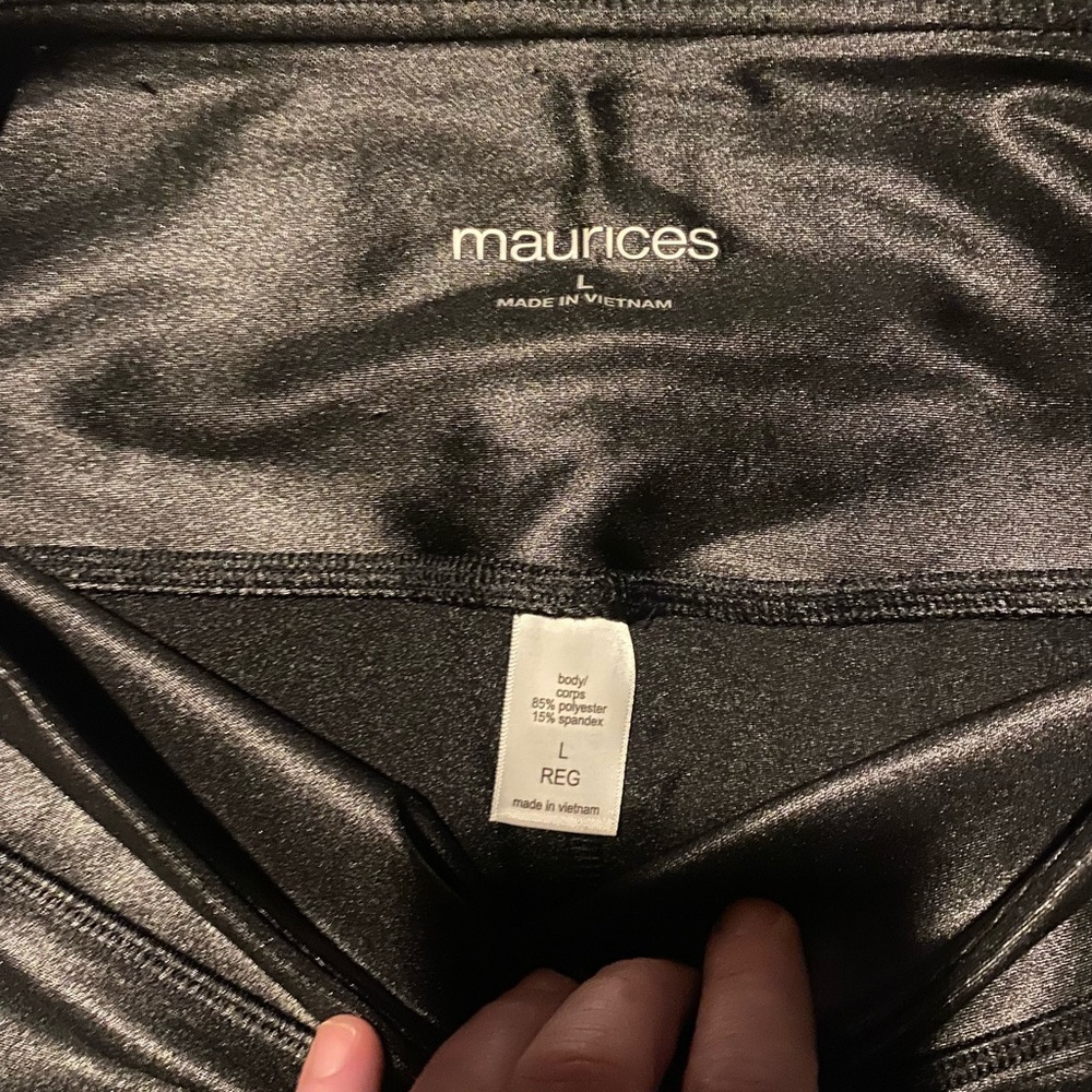 Maurices Black Faux Leather Leggings - Picture 5 of 6